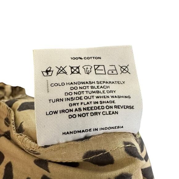 FAITHFULL THE BRAND Tan Leopard Animal Print Midi Dress Women's Size Small - Picture 8 of 10